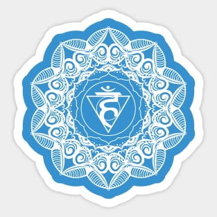 Throat Chakra Mandala - 04 WO Sticker